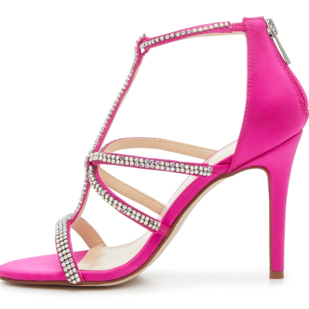 Jessica Simpson Women Elegant Pink Strappy Heels - Picture 5 of 6